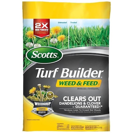Scotts Turf Builder Lawn Fertilizer and Weed Control, Granular, Phenoxy, GrayTan, 15 lb Bag 25006A